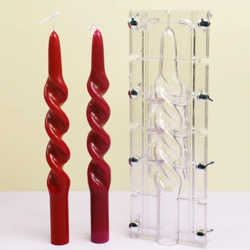 Candle Making Supplies For Beginners - Kolumna z skręconym paskiem Akrylowa forma