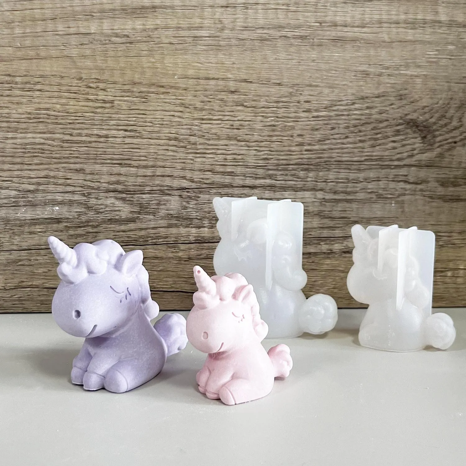 Candle Making Supplies For Beginners - 3D Geometryczny Silikonowy Jednorożec Kot Jeleń