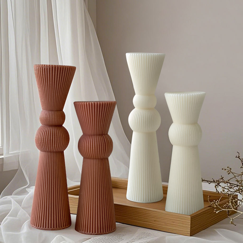 Candle Making Supplies For Beginners - DIY długa pręt w paski świeca