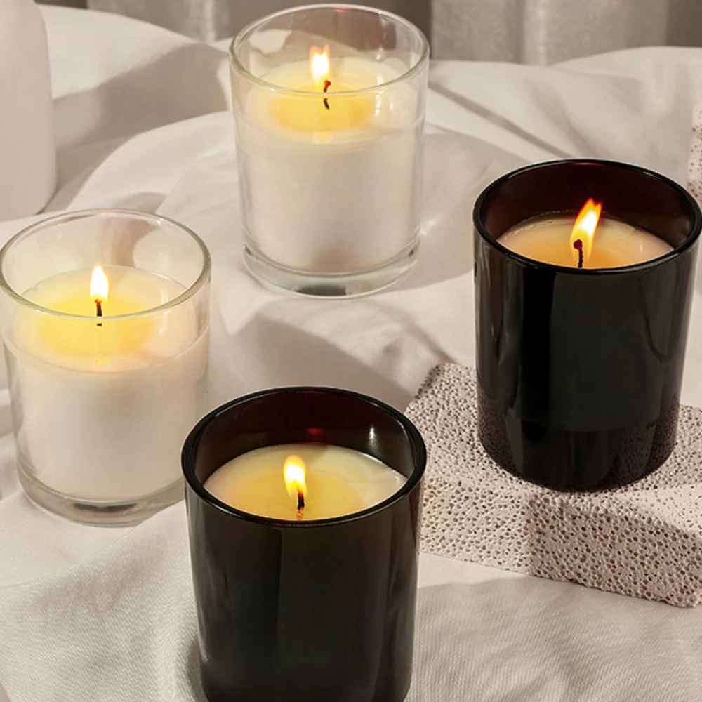 Luxury Candle Supplies Jars - Luksusowy szklany słoik na świece Czarny
