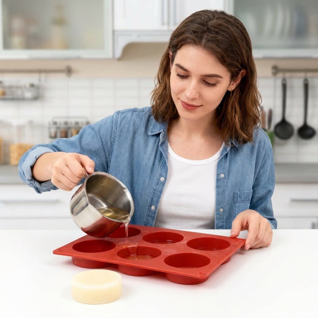 Okrągła silikonowa forma do my – Candle Making Supplies For Beginners recenzja i cena